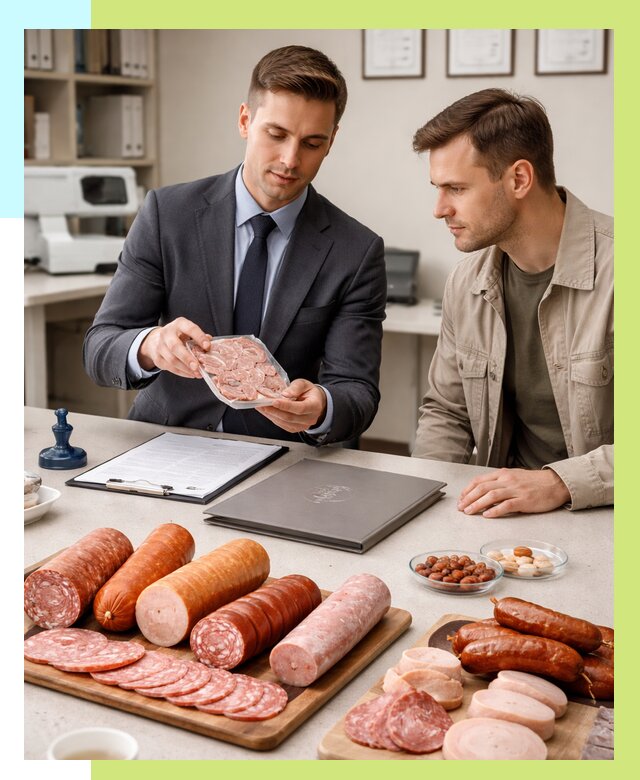 Сертификация колбасных изделий в Волхове от 7851 р. | Алешин-Влх